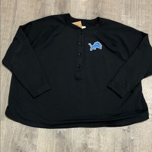 Detroit Lions soft Henley shirt with three buttons